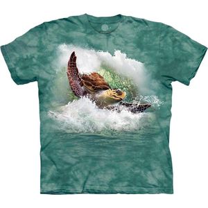 The Mountain Adult Unisex T-Shirt - Surfin' Sea Turtle