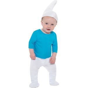 FUNIDELIA Smurfen kostuum voor baby - Maat: 81 - 92 cm - Blauw