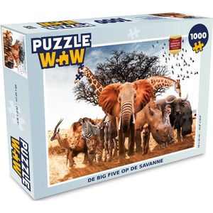 Puzzel Dieren - Giraffe - Olifant - Legpuzzel - Puzzel 1000 stukjes volwassenen