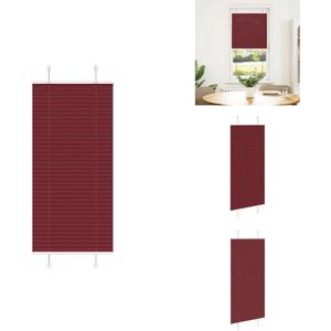 vidaXL Plisségordijn - Geplooide Jaloezieën - Geplooide Zonwering - Plisse Blind - Plissé rolgordijn 65x100 cm stofbreedte 64,4 cm bordeauxrood