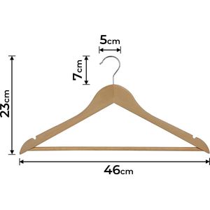 Trend24 Kleerhangers - Kledinghangers - Houten kleerhangers - Set van 50 stuks