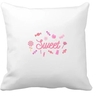 Akyol - sweet Kussen hoes - Snoep - mensen die houden van zoetigheid - snoepliefhebbers - verjaardagscadeau - cadeau - kado - geschenk - verjaardag - 40 bij 40 cm
