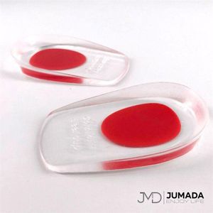 Jumada's Hielspoor Zooltjes - Gelzolen - Hielbeschermers - Soft Gel Inlegzool - Dames - 1 Paar - Rood