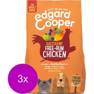 Edgard & Cooper Verse Scharrelkip Brok- Voor volwassen honden - Hondenvoer - 3 x 700g