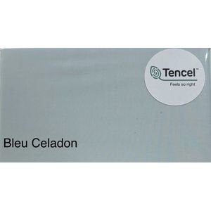 Hoeslaken Tencel - Katoen 160x200 kleur Bleu Celadon