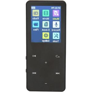 8 GB Bluetooth Mp3-speler voor Kinderen Studenten Senioren - Draagbare Hifi-geluid Digitale Audiospeler - Zwart .