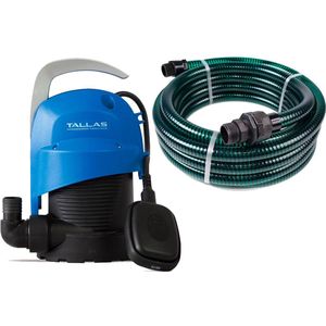 Tallas D-CW 200 + Slang 7 m - Dompelpomp - 5700l/h - 220W - Opvoerhoogte 5,5 m - Compleet Pakket - Met Vlotter