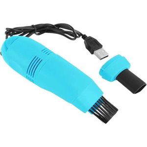 Auto-interieurreiniger mini usb auto stofzuiger laptop borstel auto-interieur ventilatie stofverwijderingsset plug-in stofzuiger - licht blauw