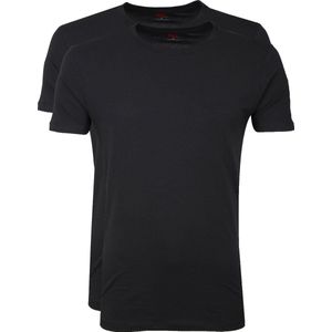 Levi's - T-shirt Ronde Hals Zwart 2Pack - Heren - Maat XXL - Slim-fit