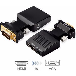 HDMI female naar VGA male converter 1080P + Jack aansluiting