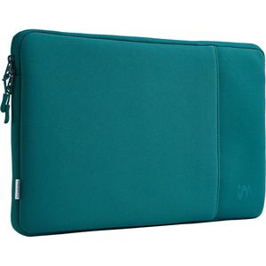 imoshion Laptop Sleeve - Laptophoes geschikt voor 16 inch / 16.2 inch / 15 inch / 15.6 inch / 15.3 inch - imoshion Laptop sleeve met vak - Petrol Green