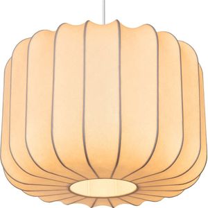 Atmooz - Yassa S - Hanglamp - Wit - Metaal met Linnen - 37 x 156 cm - Hal - Slaapkamer - Eetkamer - Woonkamer