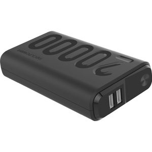 RealPower PB-20000PD+ Powerbank Mobiele oplader met 20000 mAh, 2 USB-poorten, USB-C-ingang en stroomvoorziening, compatibel met iPhone, iPad, Samsung Galaxy, de nieuwe MacBook, Google Pixel en meer