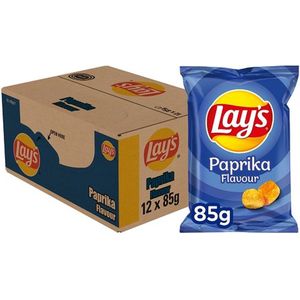 Lay's Flatchips Paprika chips 12 zakjes x 85 gram