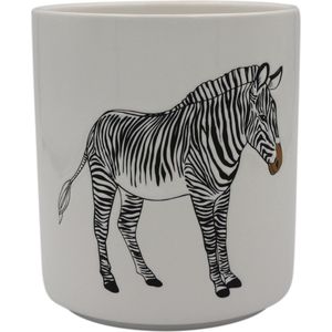 Housevitamin bloempot 'Zebra' - bloemenvaas / plantenpot / vaas keramiek - wit