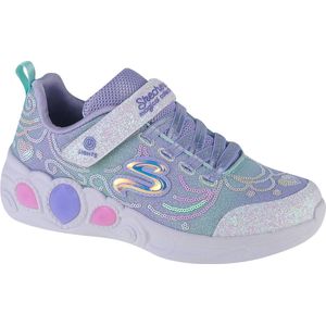 Skechers S Lights Princess Wishes meisjes sneaker - Zilver - Maat 35