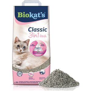 Biokat's Classic Fresh 3in1 Babypoeder - 10 L - Kattenbakvulling - Klontvormend - Babypoeder geur