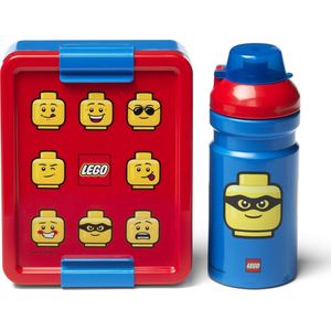LEGO Drinkfles/Bidon en Broodtrommel - Iconic - Rood - Lunchset - Kunstof