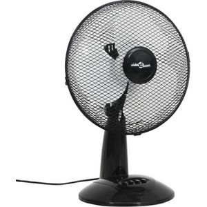 vidaXL Tafelventilator 3 snelheden 40 W 30 cm zwart