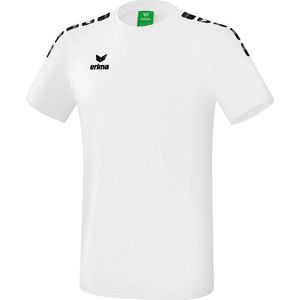 Erima Essential 5-C T-Shirt Kinderen - Wit / Zwart | Maat: 164