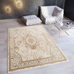 Tapiso Ares Vloerkleed Bruin Modern Laagpolig Woonkamer Oriental Tapijt Maat- 80x150