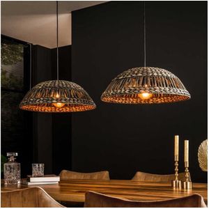 Hanglamp Waterhyacint Dome 2 lampen - Zwart nikkel