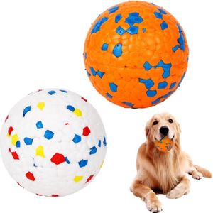 Hond Bal Hondenspeelgoed Bal Onverwoestbare Hondenspeelgoed Bal Interactieve Hondenballen Hondenwater speelgoed bal Rekbare hondenballen voor kleine, middelgrote en grote honden (7 cm) (Twee)