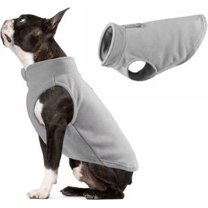 Fleece Hondentrui Grijs - Maat S - Ruglengte 26cm en Borstomvang 34cm