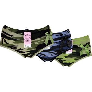 Dames slips 3-pack Camo / Camouflage print 3 verschillende kleuren - Size XXL