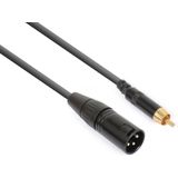 PD Connex XLR (m) - Tulp 1x RCA (m) kabel - 0,15 meter