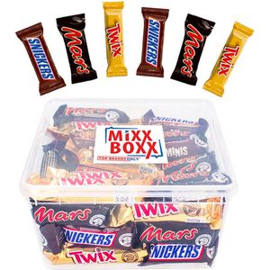 Mars Miniatures chocolademix - 55 stuks - Mars, Snickers & Twix - mini chocoladerepen - 1100g