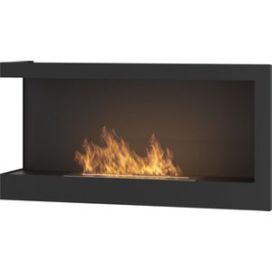 Bio-ethanol haard Hoek links - inbouw sfeerhaard - 90x45cm