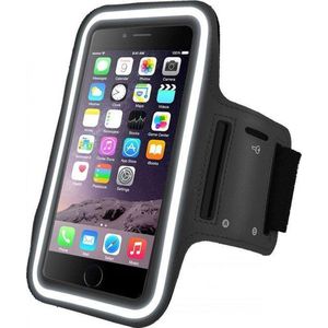DrPhone X1 - Reflecterende Sportarmband - Premium Hardloop Band voor elke Sport - Waterafstotend - Comfortabel - Verstelbaar - Oordoppen Aansluiting, Kaart en Sleutelvak - voor Samsung Galaxy 4.7 inch tot 5.5 inch