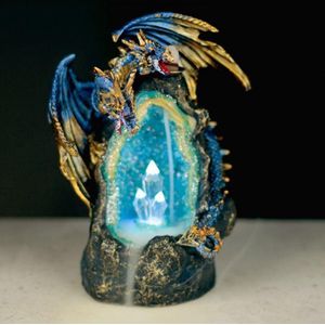 Draak met kristalgrot LED Backflow Wierookhouder