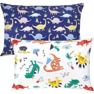 Goodivery ® Kinderkussensloop, 2 stuks, 100% katoen, kussensloop voor baby's, 40 x 60 cm, zacht, ademend, voor jongens en meisjes, bedlinnen, babykussen, overtrek met envelop