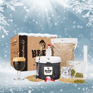 Brew Monkey Plus Winterbier - Bierbrouwpakket - Zelf Bier Brouwen Bierpakket - Startpakket - Gadgets Mannen - Cadeau - Cadeautjes - Valentijn - Valentijn cadeautje voor hem - Valentijnsdag cadeau