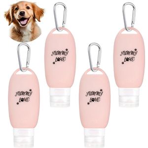 Inovra ® Flexibele Herbruikbare Voertubes voor Hondentraining - Set van 4 Stuks, 90 ml, Met Karabijnhaak