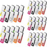 50 Stuks 1 GB USB-Sticks - Meerkleurig, 360° Draaibaar, Plug and Play Gegevensopslag