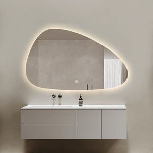 Badkamerspiegel FENOMÉ Florence Organisch LED Verlichting Condensvrij 50x80cm met verwarming