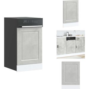 vidaXL Vaatwasser Paneel - Vaatwasser Panelen - Vaatwasser Paneel - Vaatwasser Deurpaneel - Vaatwaspaneel Porto 45x1,5x67 cm bewerkt hout betongrijs