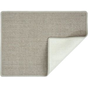 Krabmat voor katten - deurmat sisal krabdeken - natuurlijke sisal mat robuust - vloerkleed 100% sisal - krabmat grijs 60 x 80 cm set van 2