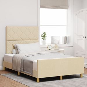 vidaXL - Bedframe - Crème - 120x200 - cm - Stof