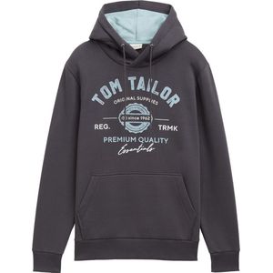 Tom Tailor Heren Sweatshirt PRINT regular fit Grijs L Volwassenen