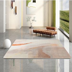 Tapijt imitatie kasjmier tapijt moderne woonkamer slaapkamer gang tapijt zacht antislip tapijt indoor tapijt wasbaar abstract tapijt (bruin/goud, 120 x 160 cm)