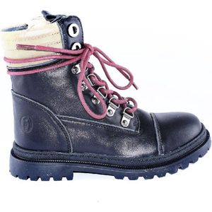 Bikerboots | Meisjes | Black Green | Leer | Shoesme | Maat 30