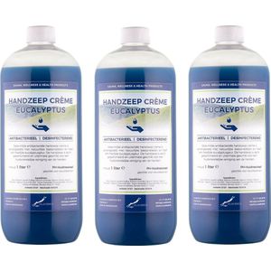 Handzeep Crème Eucalyptus 1 liter - set van 3 stuks
