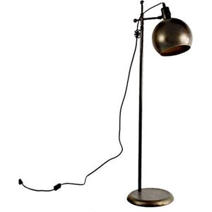 Non-branded Staande Lamp Logan 174 Cm E27 Rvs/nikkel Brons