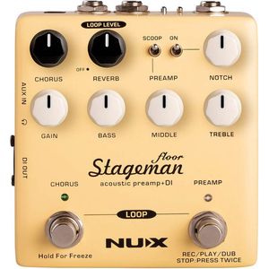 Preamp pedaal NUX Stageman NAP-5 met Chorus en Looper