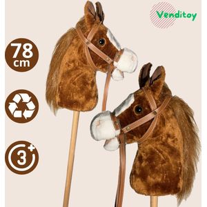 Venditoy – Stokpaard – Deluxe - Hobbyhorse Stok Paard - Hobby horse - stokpaardje speelgoed – bruin