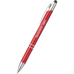 Akyol - favoriete opa pen - rood - gegraveerd - Pennen opa - familie - pen met tekst cadeau - opa cadeautje - verjaardag cadeau - bedankje - familie cadeau - met soft touch